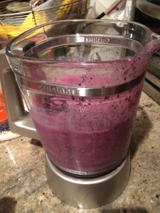 Blueberry Banana Kale Smoothie in Blender